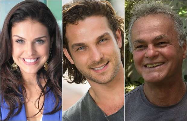 Ex-globais Paloma Bernardi, Igor Rickli e Kadu Moliterno estarão no folhetim. (Foto: Montagem/Divulgação)