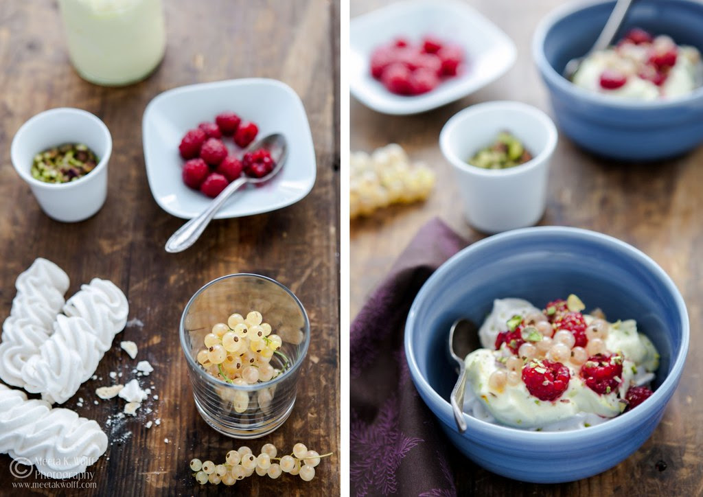 Saffron Raspberry Eton Mess Diptych by Meeta K. Wolff