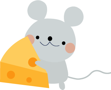 ねずみのイラスト 無料イラストフリー素材 チーズ大好きネズミ君