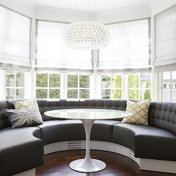 White Tufted Curved Banquette - Design, decor, photos ...