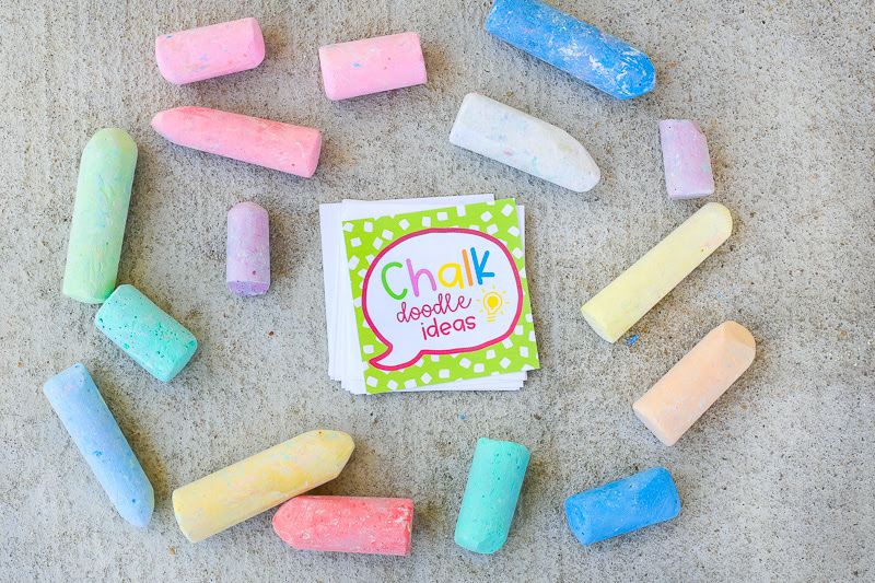 Sidewalk Chalk Drawing Ideas For Kids Free Printable Idea Cards