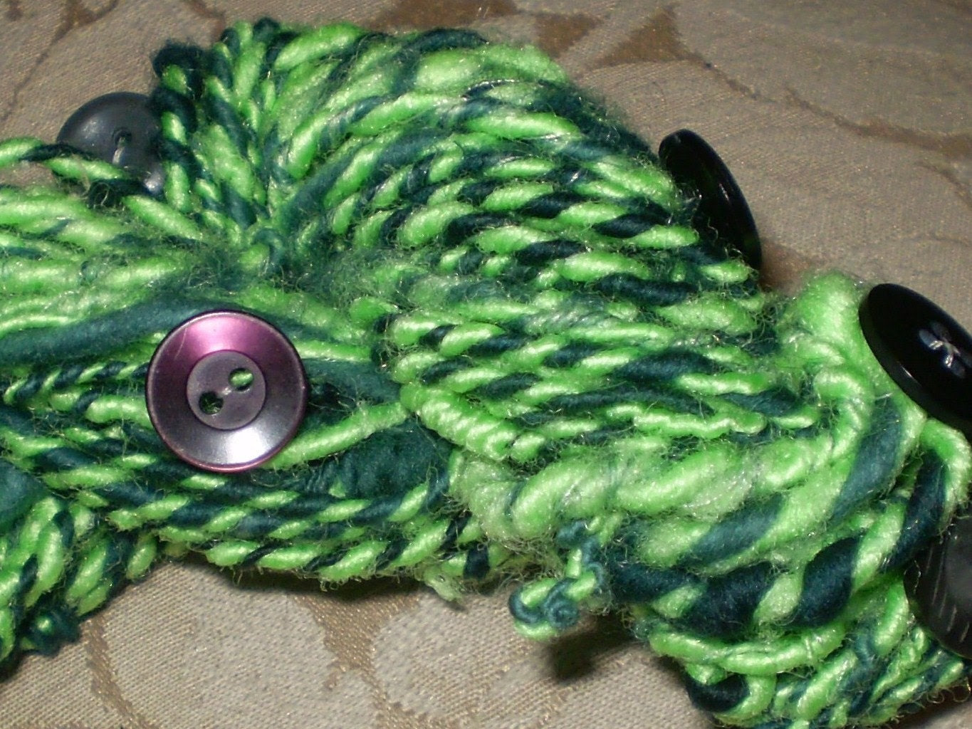 Coraline Black Light Handspun Yarn Just in Time for Halloween