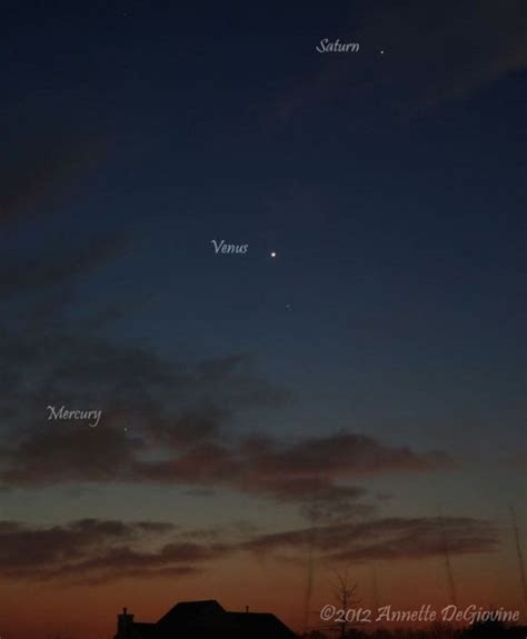 Mercúrio, vénus, marte, júpiter e saturno. Pictures of December 3, 2012 line-up of three planets | Human World