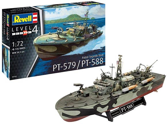 Revell 1/72 Patrol Torpedo Boat PT-579/PT-588 (05165) English Color Guide & Paint Conversion Chart