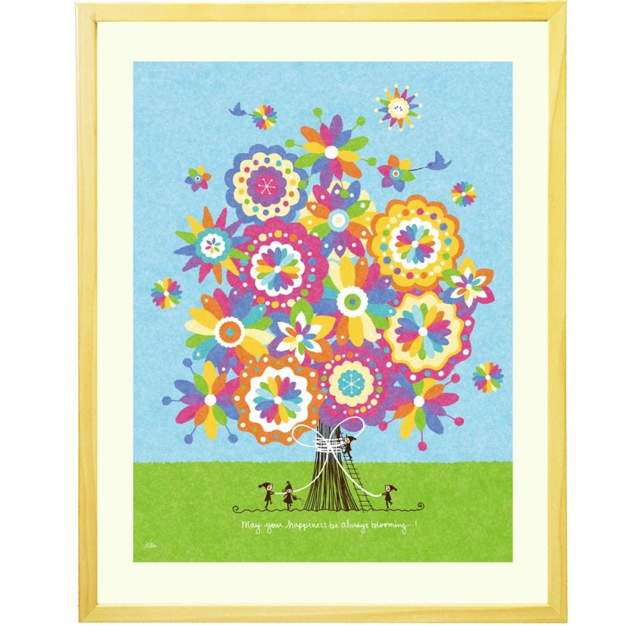 絵画 玄関に飾る絵 リビング 絵画 玄関 花の絵 インテリア 壁掛け (幸せの花束 虹色 虹色/Lサイズ)/Lサイズ) アート 玄関に飾る絵 風水  店舗 おしゃれ :KR06-gaku-large:絵画通販 笑顔·癒し HAPPY VISION
