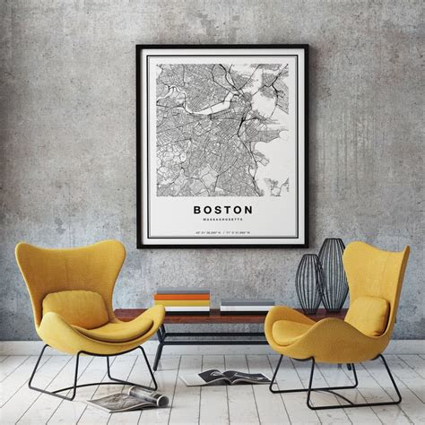 custom map print personalized map art custom city map print etsy