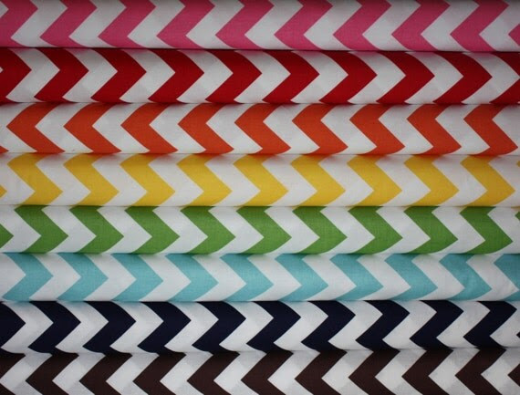 Chevron fabric bundle by Riley Blake Designs- Half Yard Bundle- 8 total
