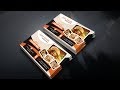 Restaurant Business Card - Professional Business Card Design ( Restaurant) - YouTube : The white, tan, and gold lines of text stand out in the center.