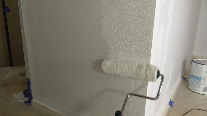 Ceiling Texture Roller / How to use a sponge to match knockdown texture on a : Mix the popcorn texture with water.