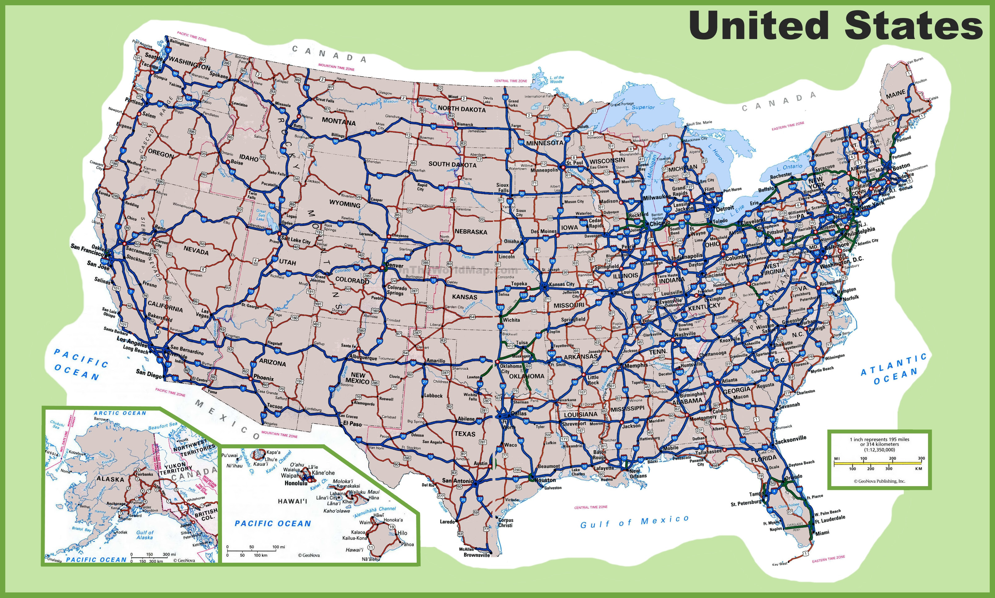 road map of usa Usa Road Map