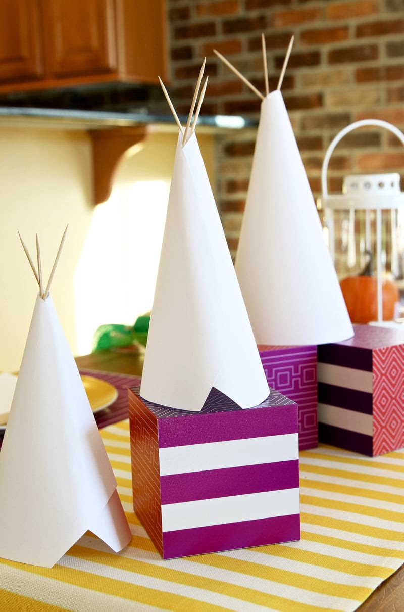 DIY Teepee Kids Craft and Centerpiece - Paging Supermom