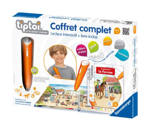 Ravensburger - 00532 - Jeu Éducatif Électronique - Tiptoi - Coffret Complet Tiptoi Livre + Lecteur interactif