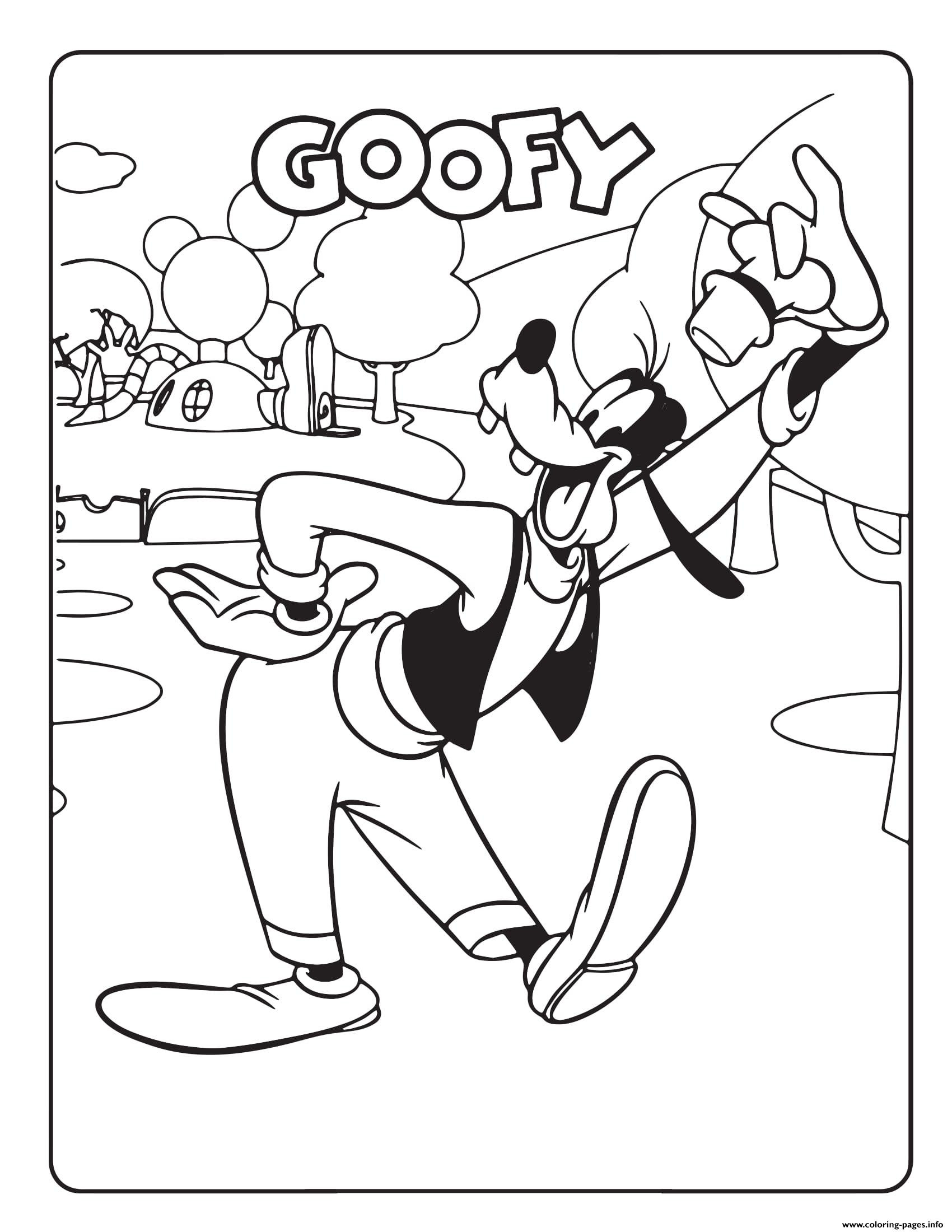 Goofy Disney Coloring Pages Printable
