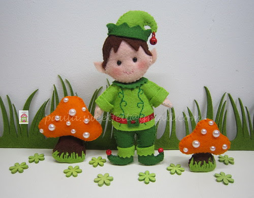 ♥♥♥ Duende que irá morar numa floresta encantada... by sweetfelt \ ideias em feltro