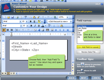 Create Microsoft Word Labels, Avery Download