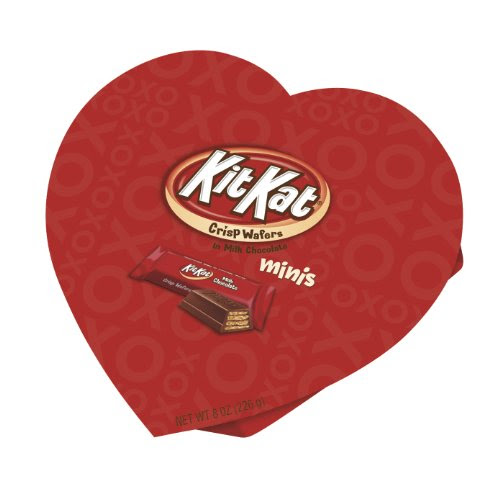 Kit Kat Valentine's Miniatures, 8-Ounce Heart Boxes (Pack of 4)