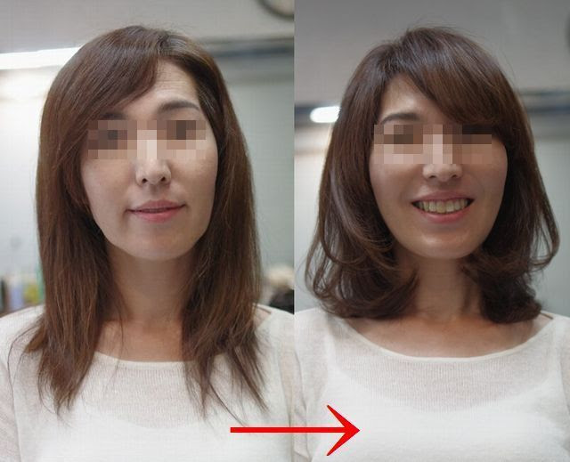 アラフィフの変身 面長で額の狭い顔型カバーは 全方向ひし形シルエットのセレブ風大人ボブで 神戸市須磨区の美容室 アトリエヘアウインズのサロンスタイル オーナー坂下のブログ