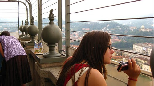 Em gazing out from atop the Mole