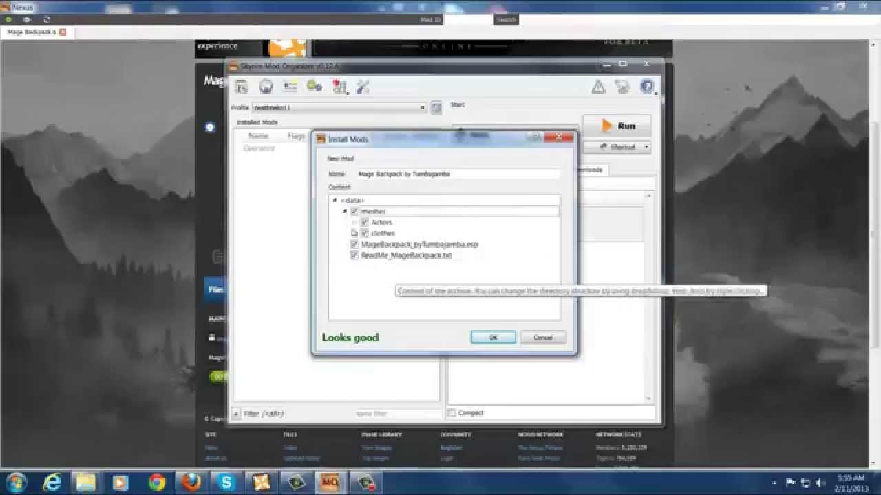 mod organizer error downloading