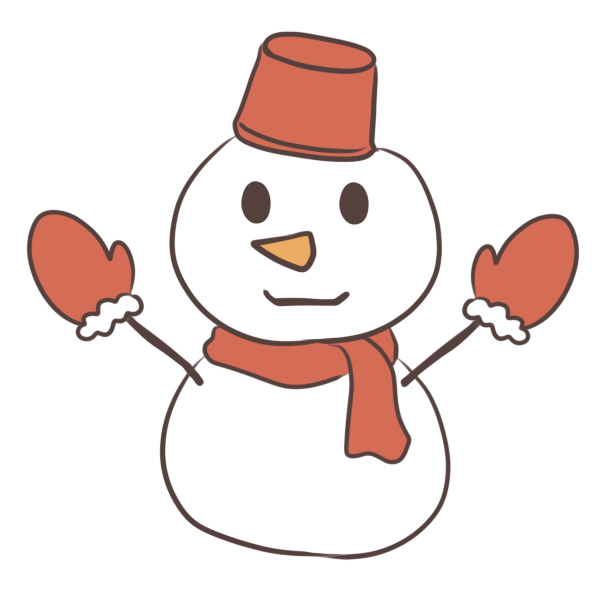 雪だるまのイラスト かわいいフリー素材が無料のイラストレイン