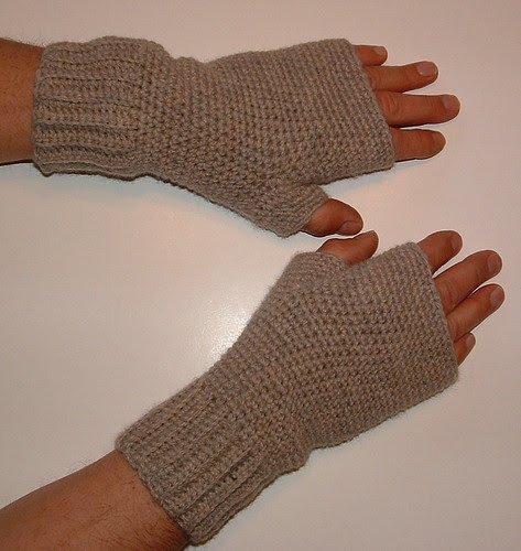 Men's Crocheted Fingerless Gloves | My Recycled Bags.com