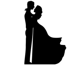 Download Wedding Couple Silhouette Clip Art at GetDrawings | Free ...