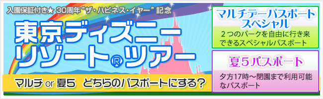 ディズニー マルチデーor夏5 ナツゴ パスポート付きならjjトラベル北海道旅行 ディズニー パスポート付きを格安で