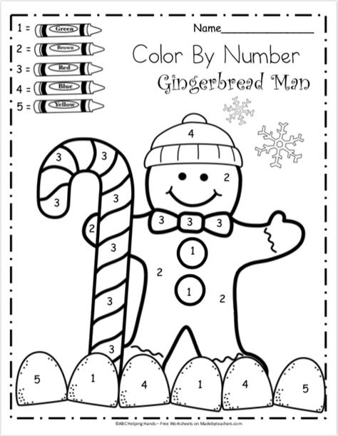  printable color by number winter