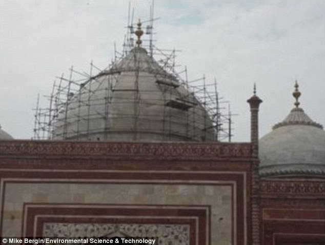 Professor Bergin started the study after seeing workers using clay to clean the domes at the Taj Mahal