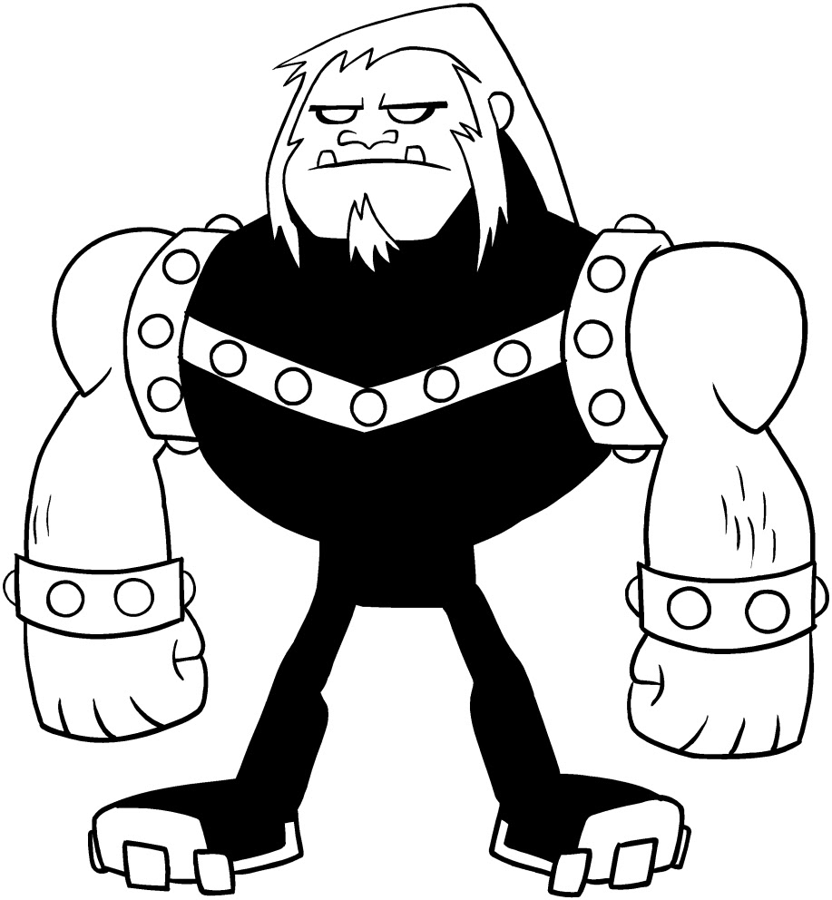 Disegno di Mammoth dei Teen Titans Go da stampare e colorare