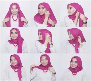 8 Tutorial Hijab Casual Segi Empat Simpel Dan Menarik