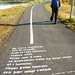 Textagerð á hjólastíg