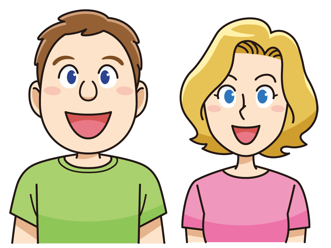 外国人の男女2人組 無料イラスト素材 イラスト素材図鑑