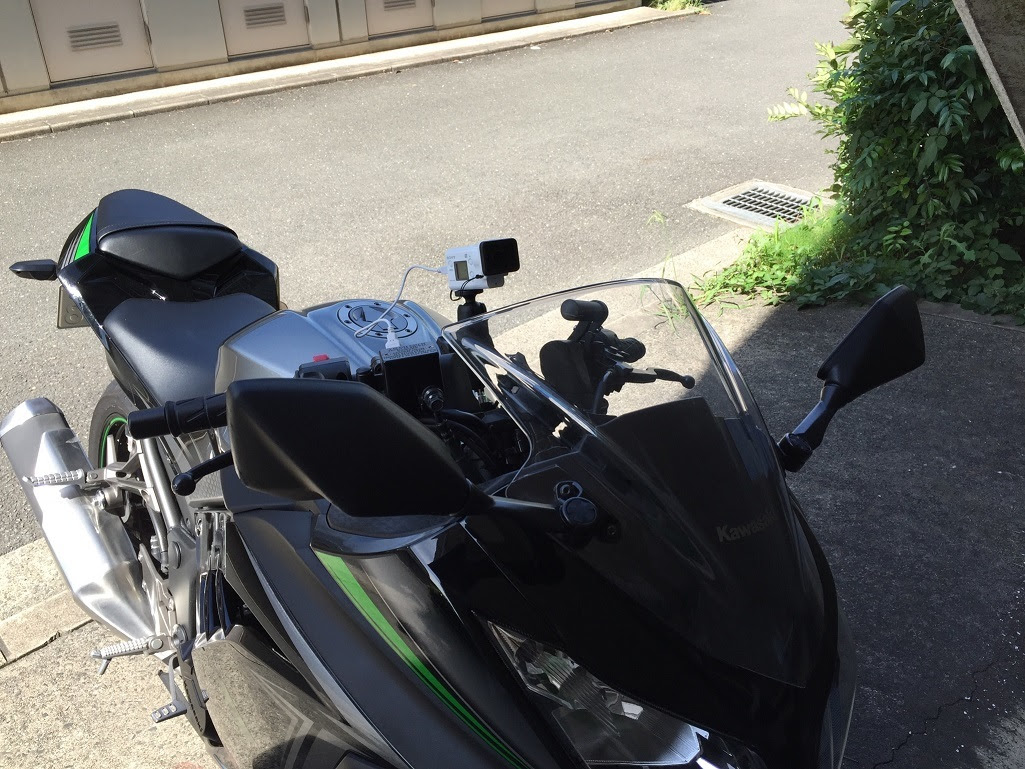 Ninja250に車載カメラ取付 はっしーのninja250成長記録