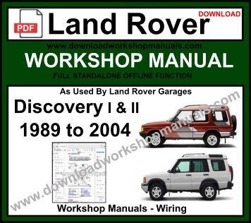 PDF Landrover Discovery Service Repair Shop Manual