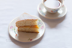 Cardamom Victoria Sponge with Orange Curd