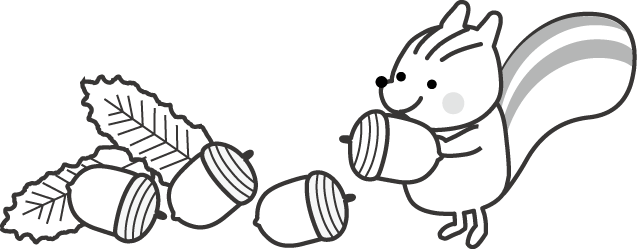リスのイラスト 秋のイラスト 無料イラスト フリー素材2