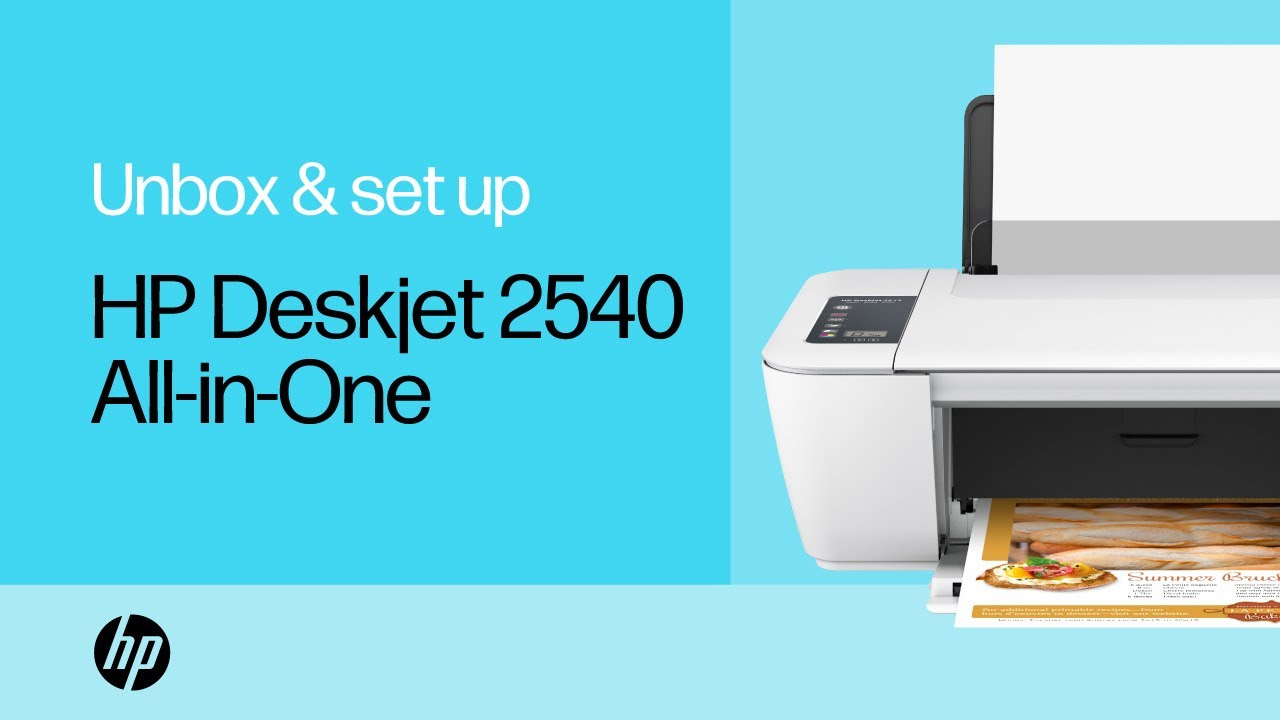 Unboxing and Setting Up the HP Deskjet 2540 All-in-One Printer - YouTube