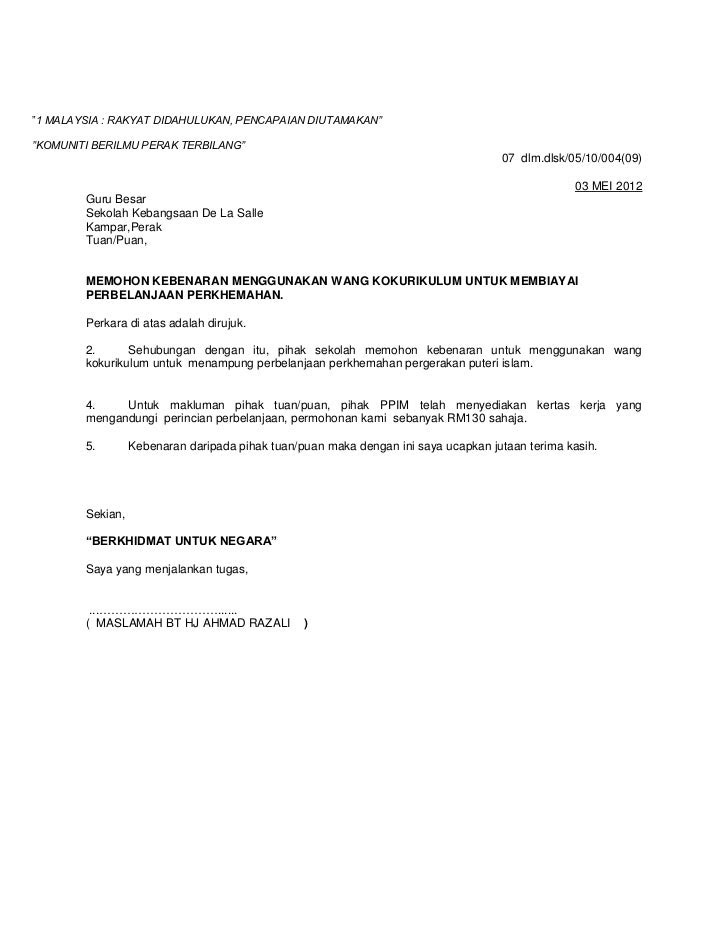 Surat Memohon Kebenaran - Contoh Surat Memohon Kebenaran ...