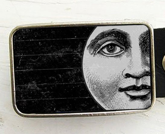 Belt Buckle Vintage Moon Halloween