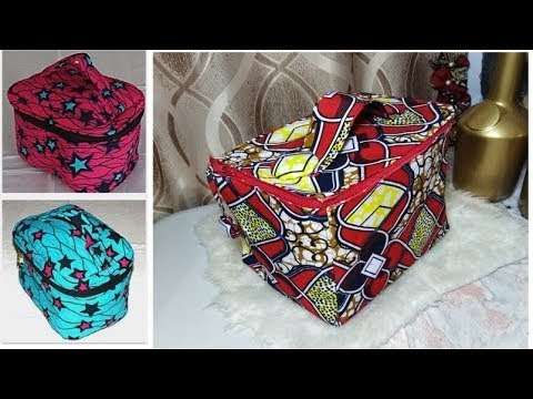 How to Sew African Print lined Toiletry Bag- Ankara DIY
