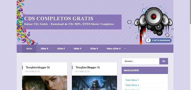 Template Para Blog De Download De Musicas