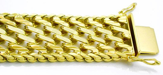 Originalfoto EINMALIGES! DESIGNER-ARMBAND 14K GELBGOLD LUXUS! NEUW.!