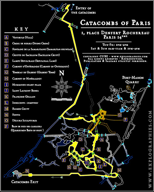 Paris Catacombs Map Catacombs Of Paris Maps