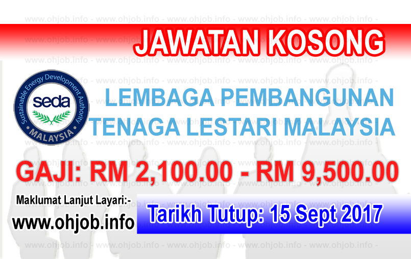 Jawatan Kerja Kosong Lembaga Pembangunan Tenaga Lestari Malaysia - SEDA logo www.ohjob.info september 2017