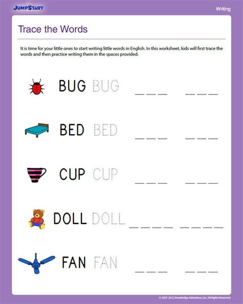 Writing worksheets help young children develop their ability to form the english. 3 letter words kindergarten worksheets english worksheets for