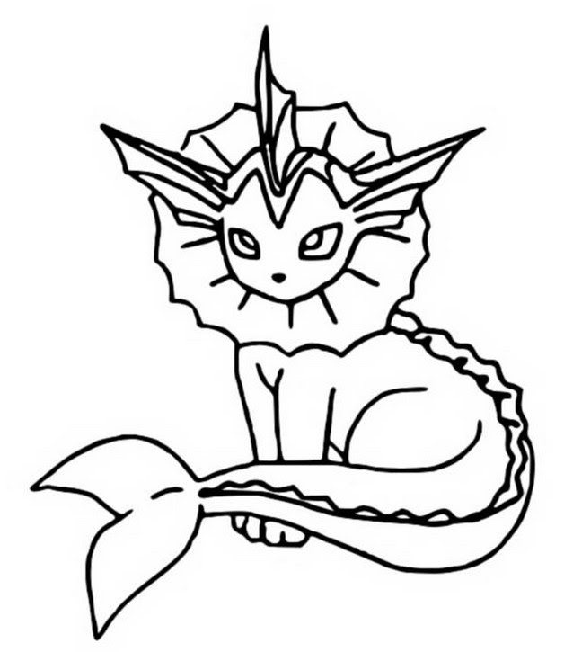 ぬりえ ポケモン シャワーズ