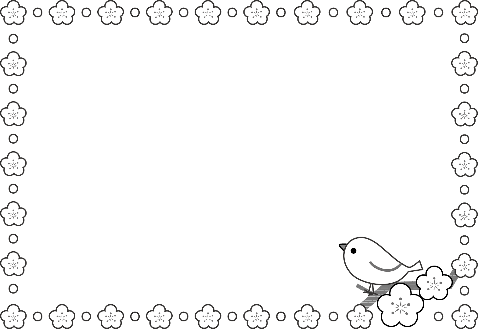 春のイラスト 無料イラスト素材 梅 うぐいす
