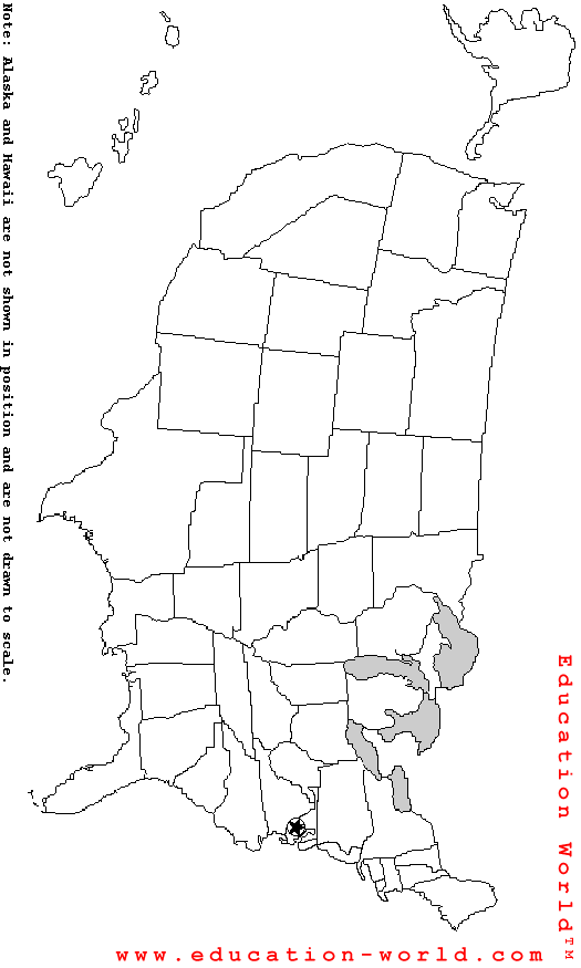 black and white united states map