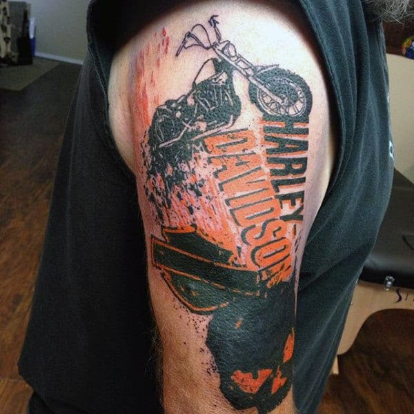 90 Harley Davidson Tattoos For Men Manly Motorcycle Designs 90 Harley Davidson Tattoos For Men Manly Motorcycle Designs